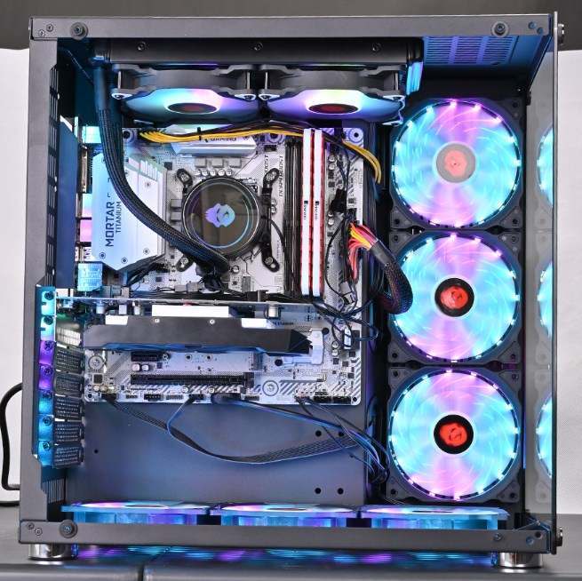 Bruce III WHITE 4 pcs 120MM ARGB Fans with Controller Tempered Glass E-ATX Mid Tower Computer PC Case Bruce III WHITE 4 pcs 120MM ARGB Fans with Controller Tempered Glass E-ATX Mid Tower Computer PC Case